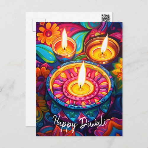 Diwali Radiance A Fusion of Traditions Postcard