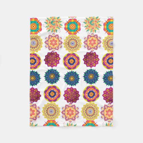 Diwali rangoli patterns fleece blanket