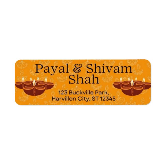 Diwali Return Address Labels (Front)