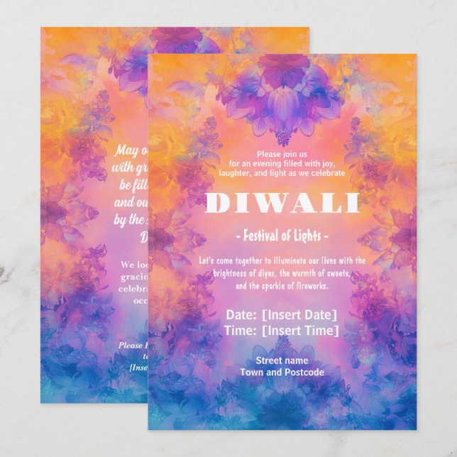 Diwali Serenity Invitation (Front/Back)