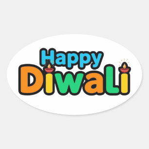 Diwali – The Colorful Festival of Light and Joy Oval Sticker