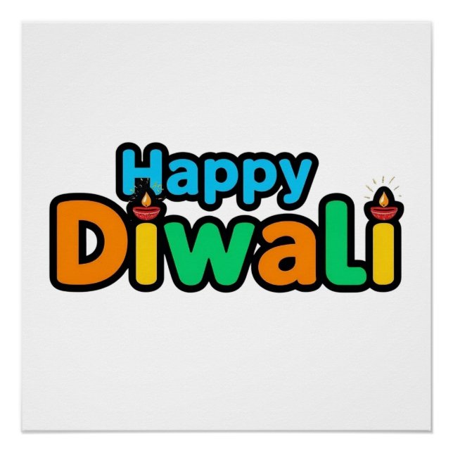 Diwali – The Colorful Festival of Light and Joy Poster (Front)