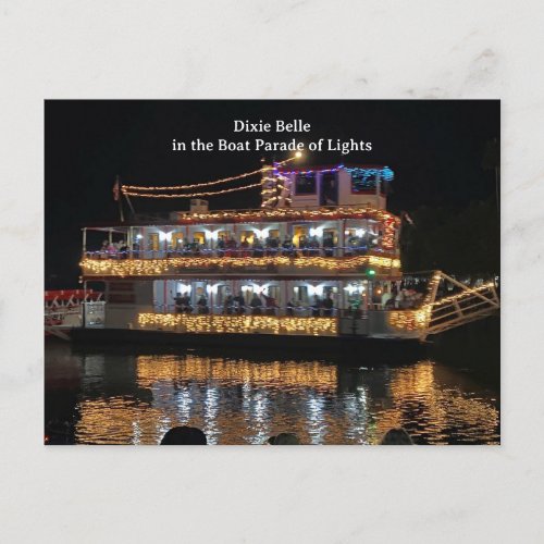 Dixie Belle in the Lake Havasu Boat Parade Holiday Postcard