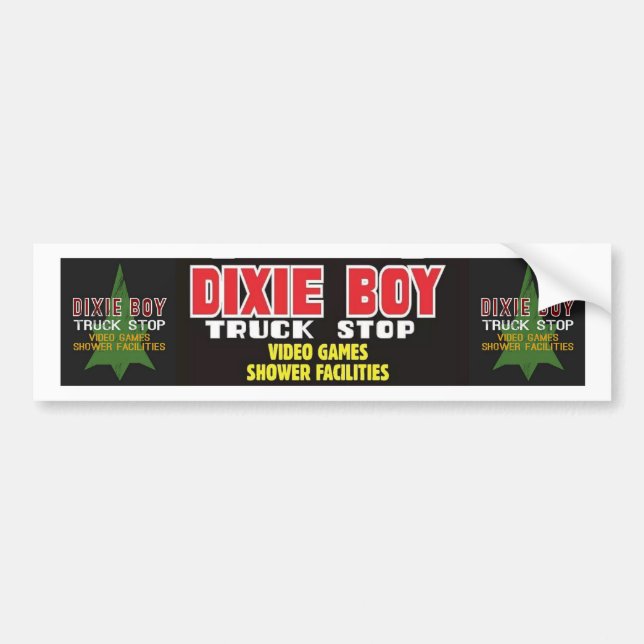 Dixie Boy Truck Stop Bumper Sticker (Front)