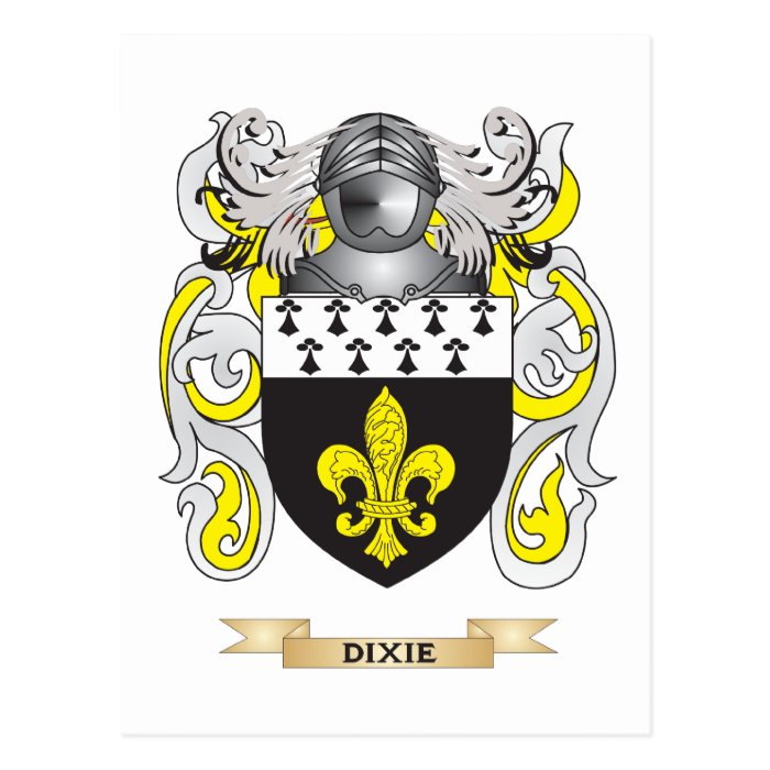 Dixie Coat of Arms Post Card