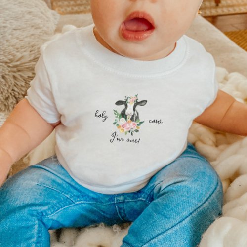 DIXIE Cow First Birthday Shirt