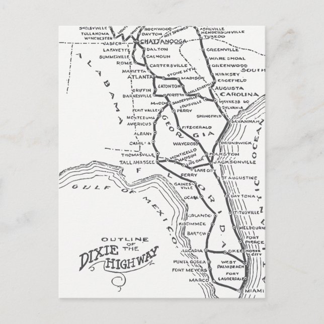 Dixie Highway D1 Postcard (Front)