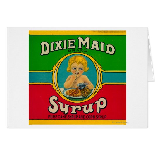 Dixie Maid Syrup LabelCairo, GA Cards (Front Horizontal)