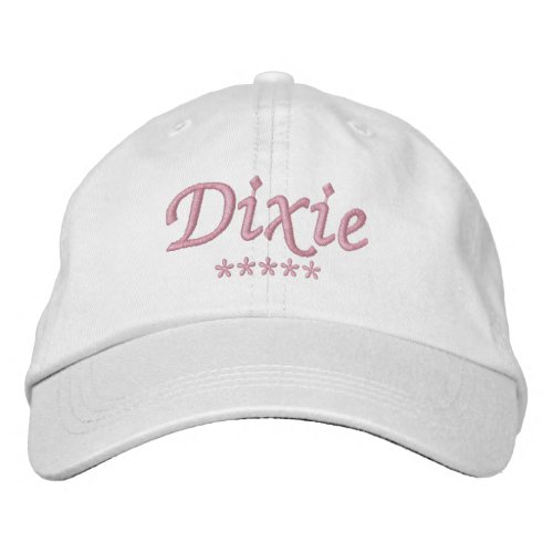 Dixie Name Embroidered Baseball Cap