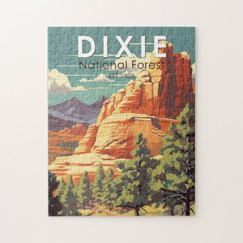 Dixie National Forest Utah Travel Art Vintage Jigsaw Puzzle