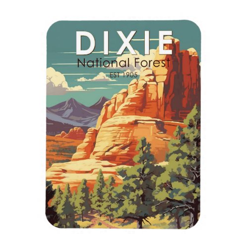 Dixie National Forest Utah Travel Art Vintage Magnet