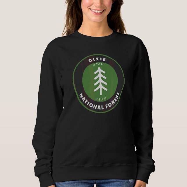 Dixie National Forest Utah Ut Tree Badge Sweatshirt (Front)