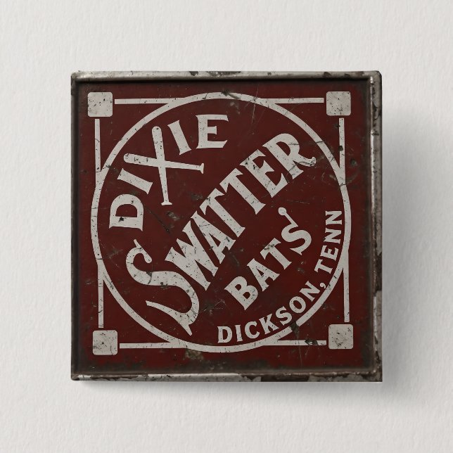 Dixie Swatters Dickson TN AH Leathers Bats Button (Front)