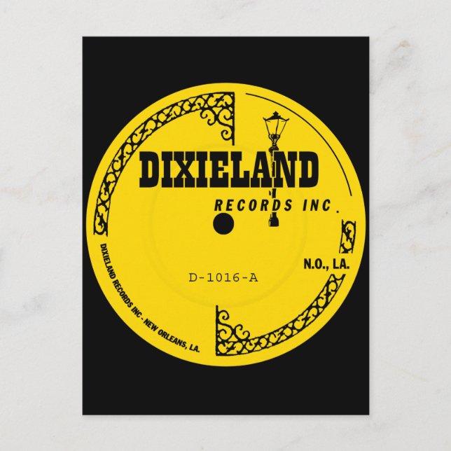 Dixieland Records label Postcard (Front)