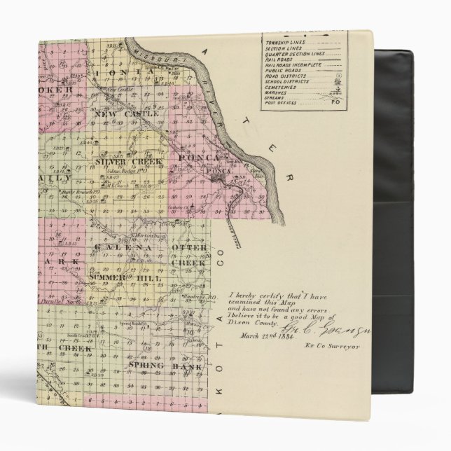 Dixon County, Nebraska Binder (Front/Inside)