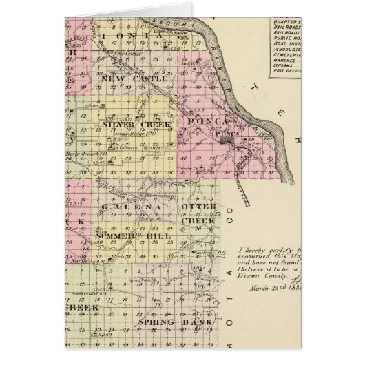 Dixon County, Nebraska Cards (Front)