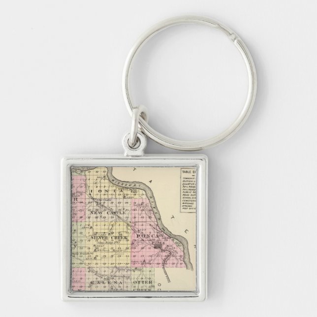 Dixon County, Nebraska Keychain (Front)
