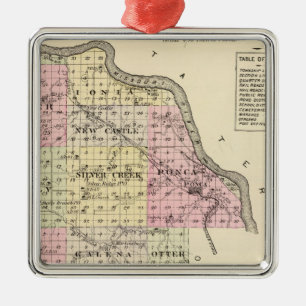 Dixon County, Nebraska Metal Ornament