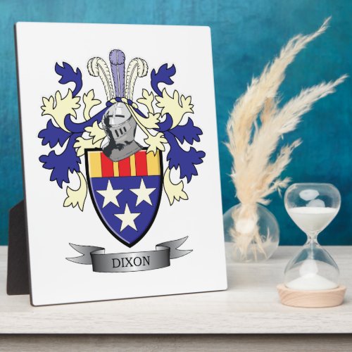 Dixon Family Crest Coat of Arms Plaque