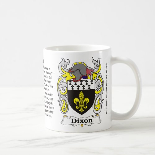 Dixon Family Crest on a mug