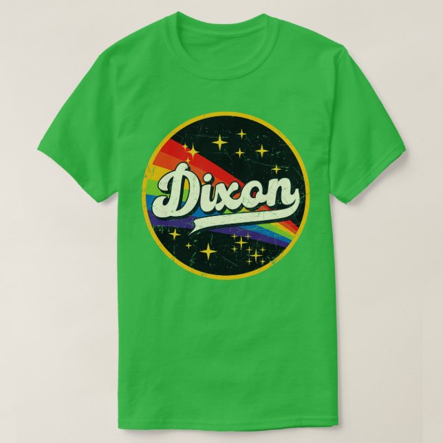 Dixon Rainbow In Space Vintage GrungeStyle T-Shirt (Design Front)