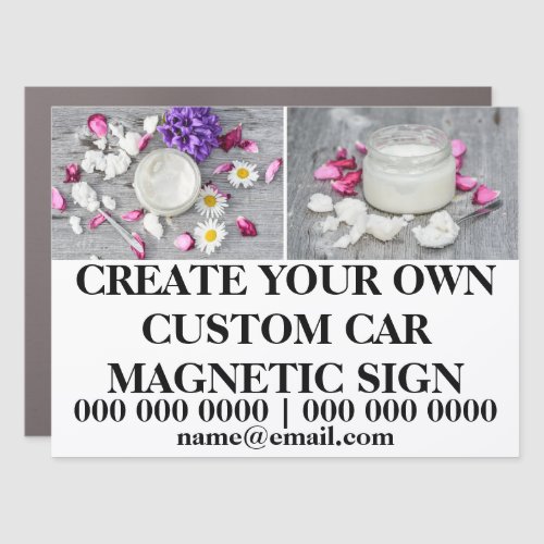 DIY 2 photo business beauty spa homemade cream oil Car Magnet