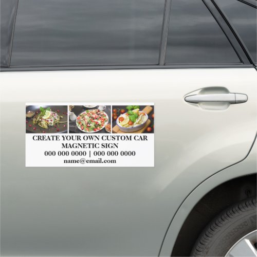 DIY 3 photo  cooking professional chef catering Car Magnet