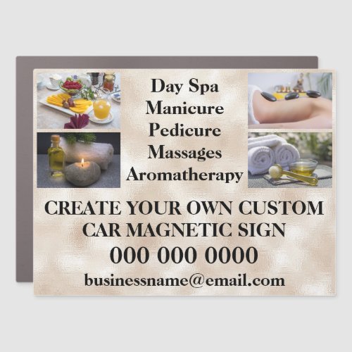 DIY 4 photo  spa salon manicure massage pearl Car Magnet