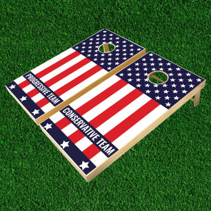 DIY 4th of July Patriotic Party Cornhole Game Set