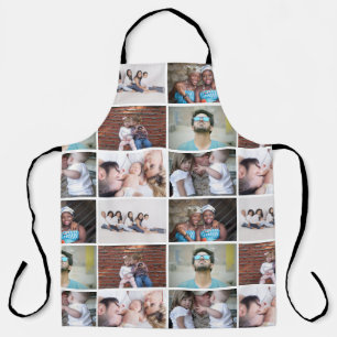 DIY 6 photo collage picture family keepsake Apron