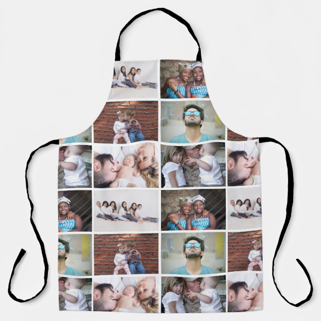 DIY 6 photo collage picture family keepsake Apron (Front)