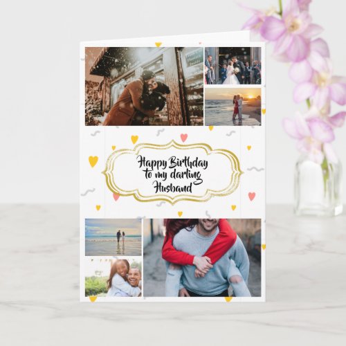 DIY 6 photo  couples romantic husband whimsical Card