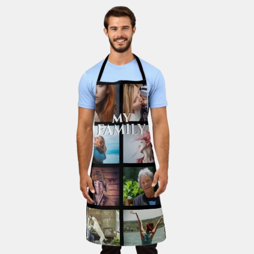 DIY 8 photo custom family picture collage Apron