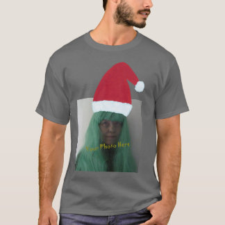 DIY Add Photo under Santa hat on tshirt