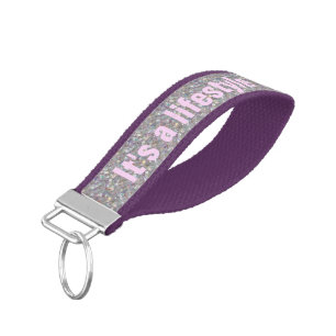 DIY - Add your own Backgr. & Text / ideas Wrist Keychain