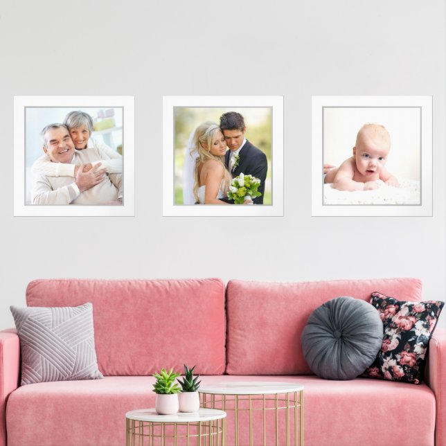 DIY Add Your Own Family Collage Photo  Wall Art Sets (Livingroom)