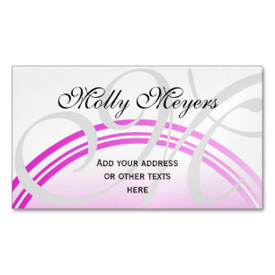 DIY - Add your own monogram and text Business Card Magnet
