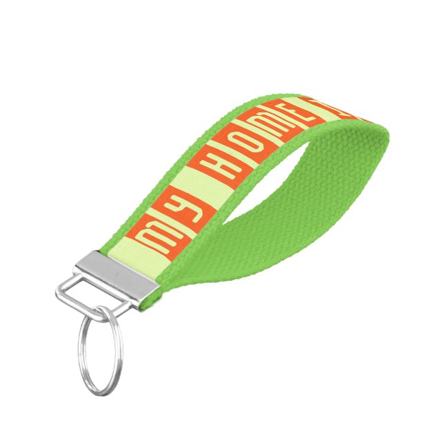 DIY - Add your own sign, photo and text Wrist Keychain (Angled Down)