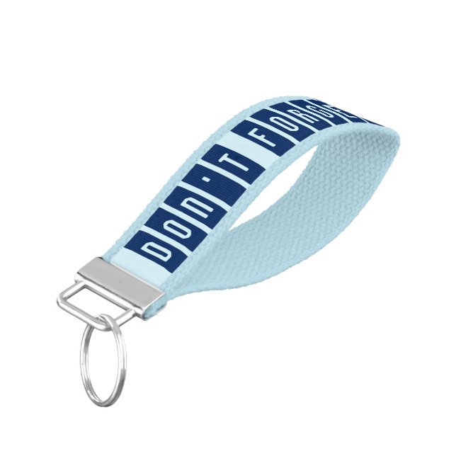 DIY - Add your own sign, photo and text Wrist Keychain (Angled Down)