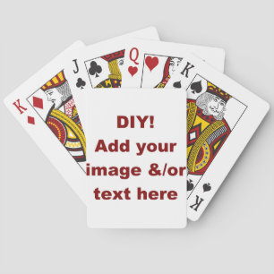 DIY Add Your Own Text and Image Custom Zazzle Item Poker Cards