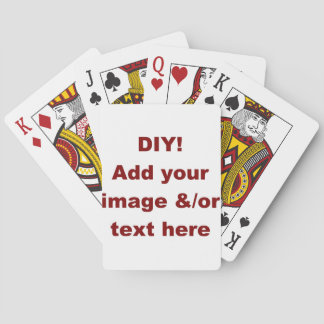 DIY Add Your Own Text and Image Custom Zazzle Item Poker Cards