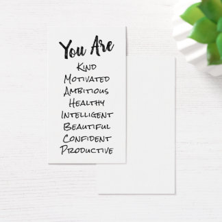 DIY Affirmation Cards Listing Positive Qualities