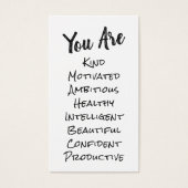 DIY Affirmation Cards Listing Positive Qualities (Front)