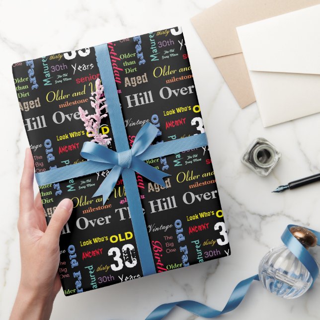DIY Age | 30th Happy Birthday #2 | Milestone Wrapping Paper (Gifting)