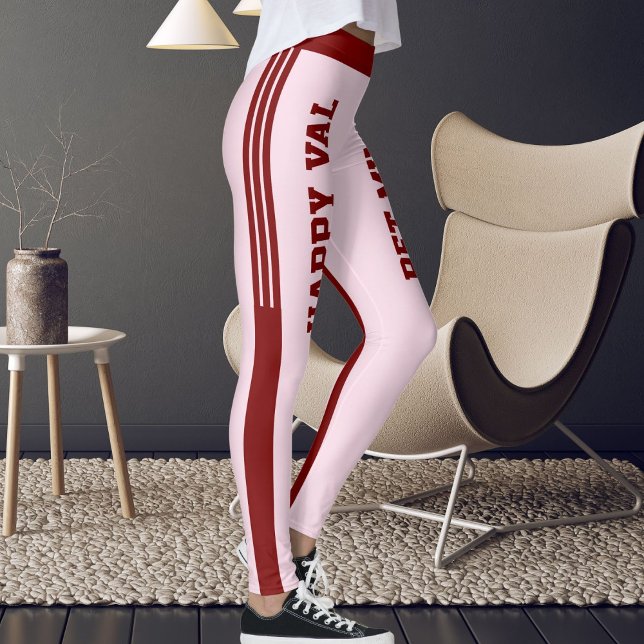 DIY Animal Pet Friends Happy Valentine's Day Pink Leggings (Creator Uploaded)