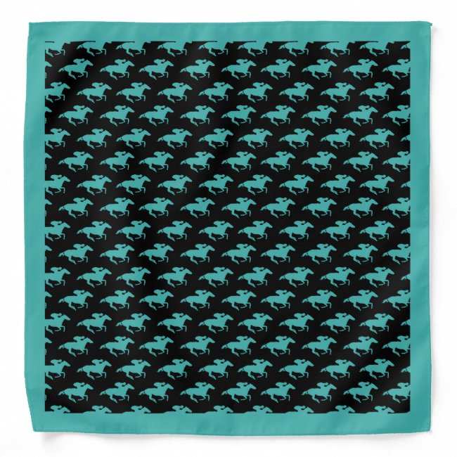 DIY Any Color/Verdigris Race Horses and Border Bandana