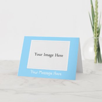 Diy Baby Blue Photo Picture Frame Greeting Card by camcguire at Zazzle