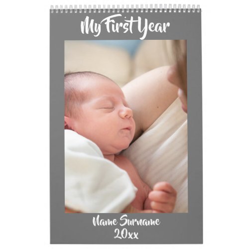 DIY baby custom photo first year keepsake Calendar