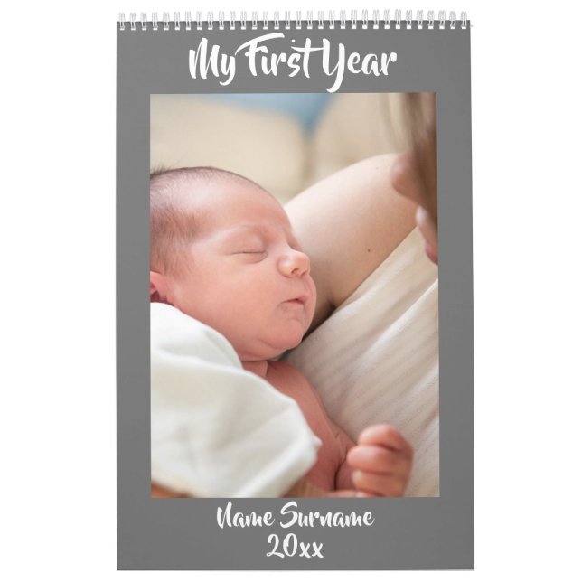 DIY baby custom photo first year keepsake Calendar (Cover)