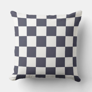 DIY Background Color, White Checker Pattern Throw Pillow